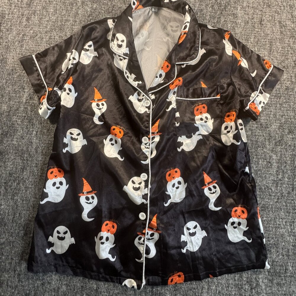 Satiny Halloween Pj set Pajama Short set